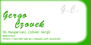 gergo czovek business card
